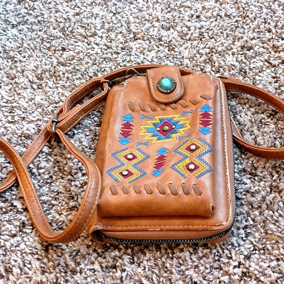Vintage American bling phone wallet crossbody - Picture 1 of 9